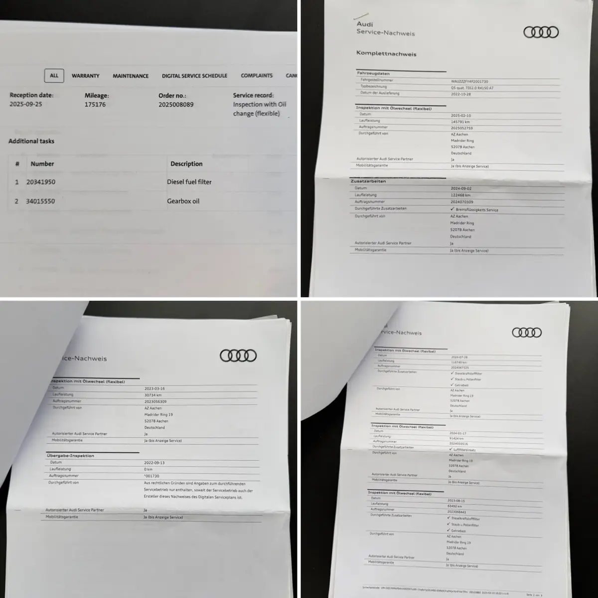 Сервизна история и документи на Audi Q5 2022 – снимка от обявата